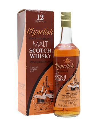 Clynelish 12 Year Old Brown Orange Label 1970's