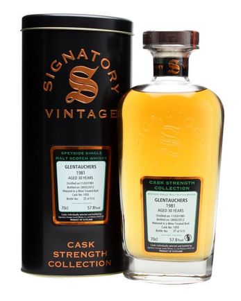 Glentauchers 1981 30 Year Old Cask #1055 Signatory Cask Strength Collection