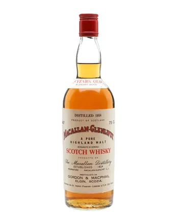 Macallan-Glenlivet 1958 15 Year Old Sherry Cask Bottled 1970s Gordon & Macphail