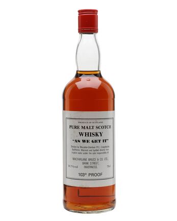 Macallan 'As We Get it' Independent Bottling