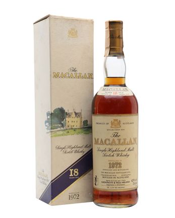 Macallan 1972 18 Year Old Vintage Label Sherry