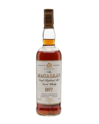 Macallan 1977 18 Year Old Vintage Label