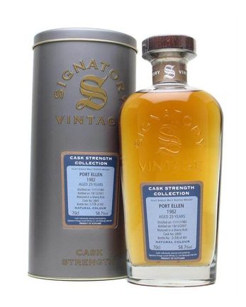 Port Ellen 1982 25 Year Old Sherry Cask Signatory Cask Strength Collection
