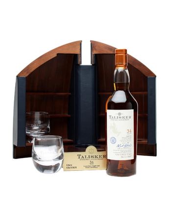 Talisker 1975 34 Year Old Boat Cabinet Crystal Glasses